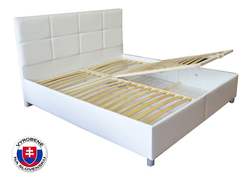 Bračni krevet 160 cm Albatros (bijela) (s podnicama, bez madraca) 