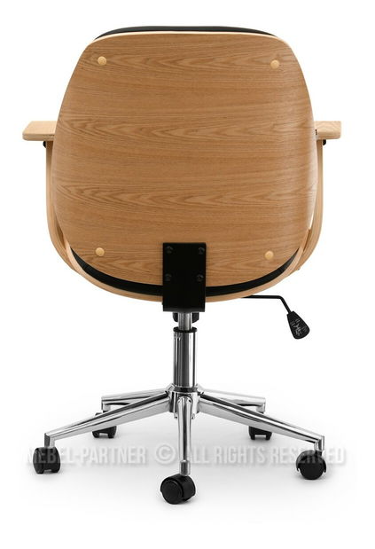 Kreslo Raynold (dub čierny + chrómová)