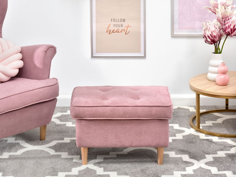 Taburetka Muriera (púdrová + orech)