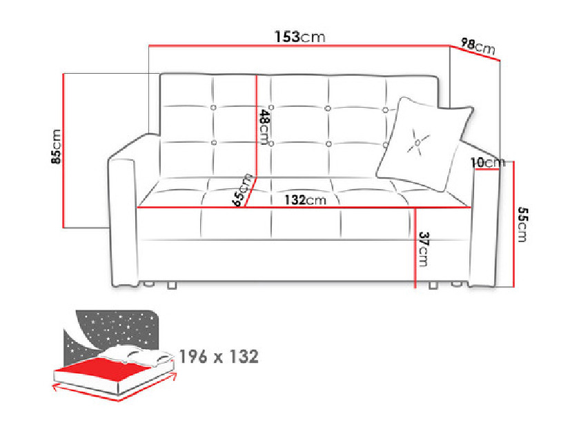 Sofa Carivia Lux III (tatum 275)