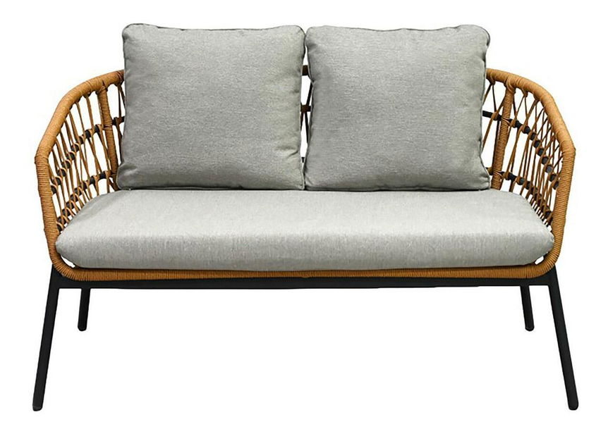 Set mobilier de grădină Artefactos (natural + gri deschis) (pentru 4 persoane)