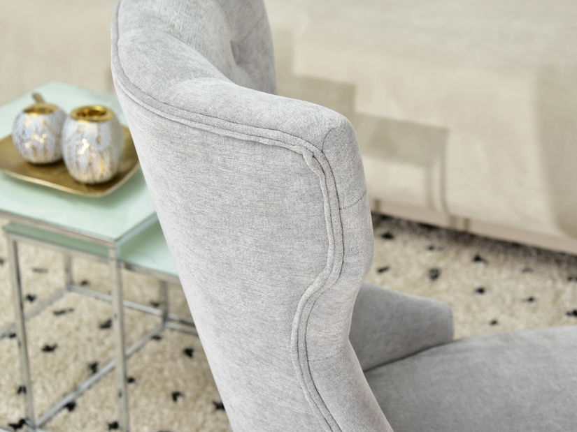 Kreslo Elza (sivá + chrómová)