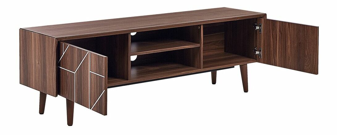 TV stolík/skrinka Fabiola (tmavé drevo)