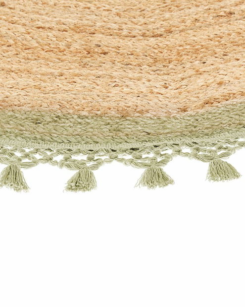 Covor ⌀ 140 cm Marty (bej + verde)