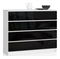 Komód Kapil II (fehér + fényes fekete)