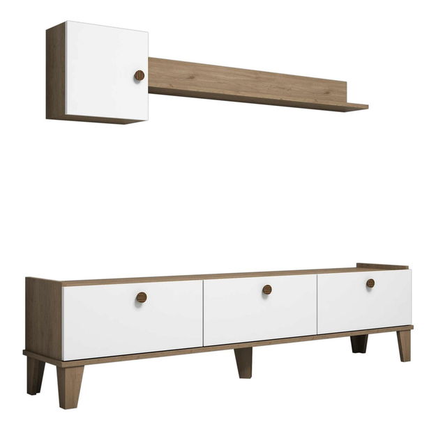 Obývacia stena Summer (dub + biela)