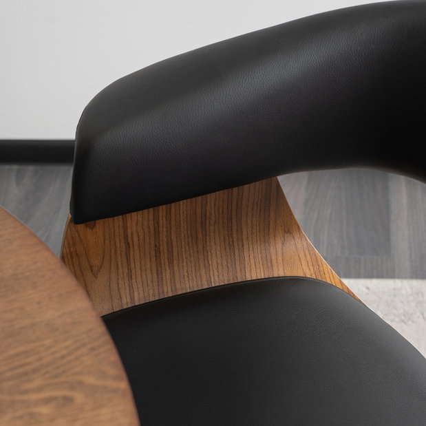 Scaun sufragerie Ofrecer 1 (piele ecologică negru) 