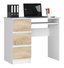 PC stolík Benicio (biela + dub sonoma) (L)