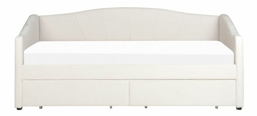 Jednolôžková posteľ 200 x 90 cm Vitto (béžová) (s roštom a úložným priestorom)