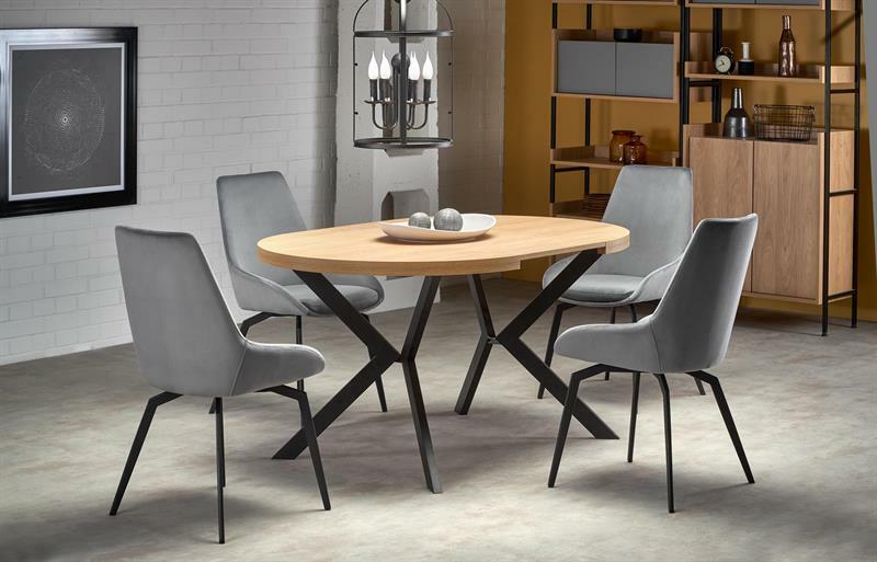 Étkezőasztal Peperoni (arany tölgy + fekete)