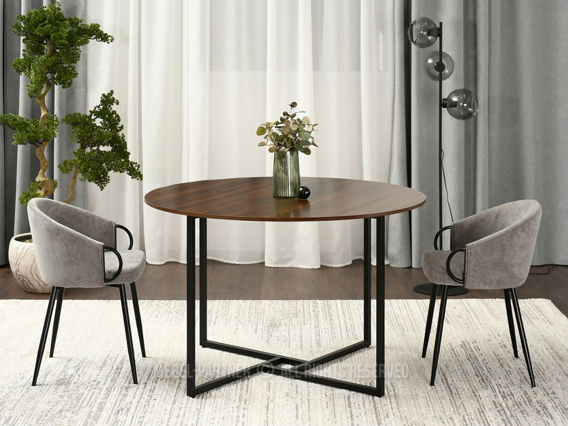 Étkezőasztal Bird (dió + fekete)