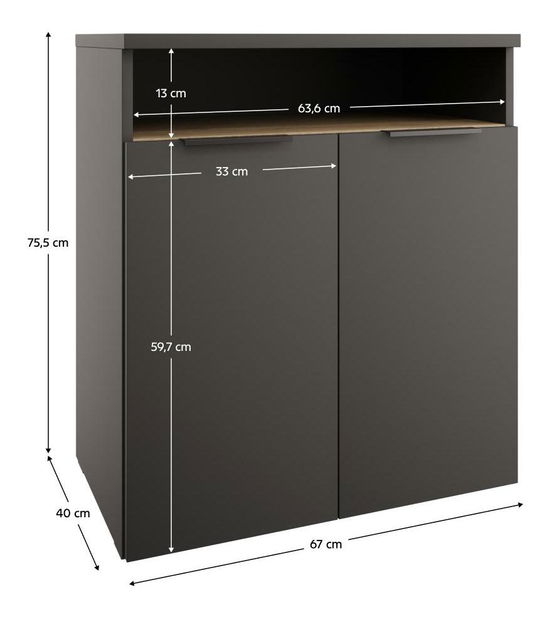 Ormarić Alegre (antracit + hrast cremona) 