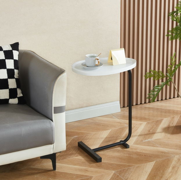 Pomoćni stol Abena (bijela + crna)