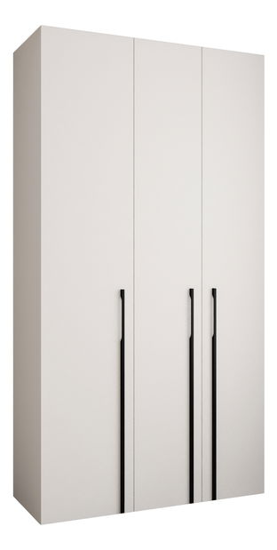 Ruhásszekrény 130 cm Carmela 50-3 (fehér + fekete)