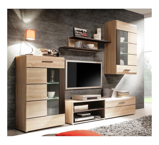 Nappali bútor Presli Kombino SOUM011B (világítással) 