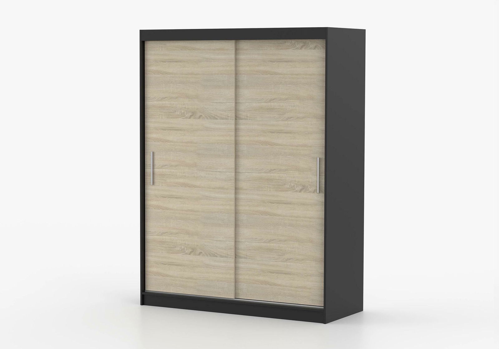 Dulap de haine Viola 04 (negru + stejar sonoma)