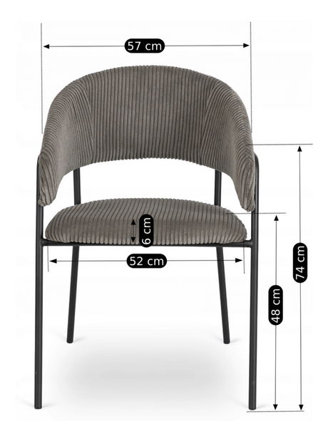 Jedálenská stolička Timka (sivá) 