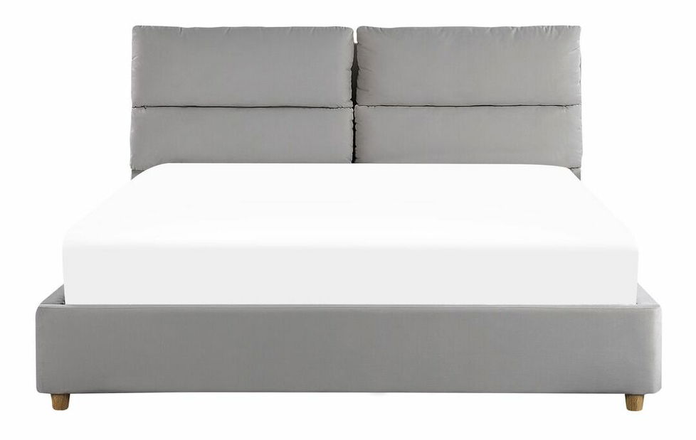 Manželská posteľ 160 cm Batil (sivá) (s roštom) (s úl. priestorom)