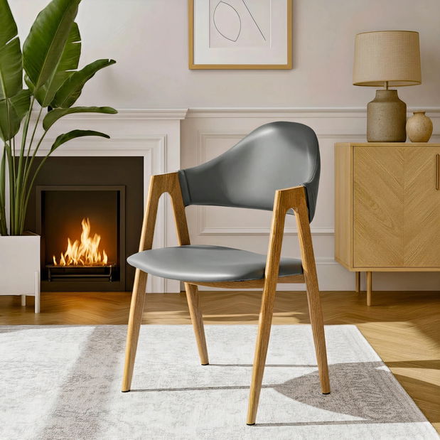 Jedálenská stolička Walsh (sivá) 