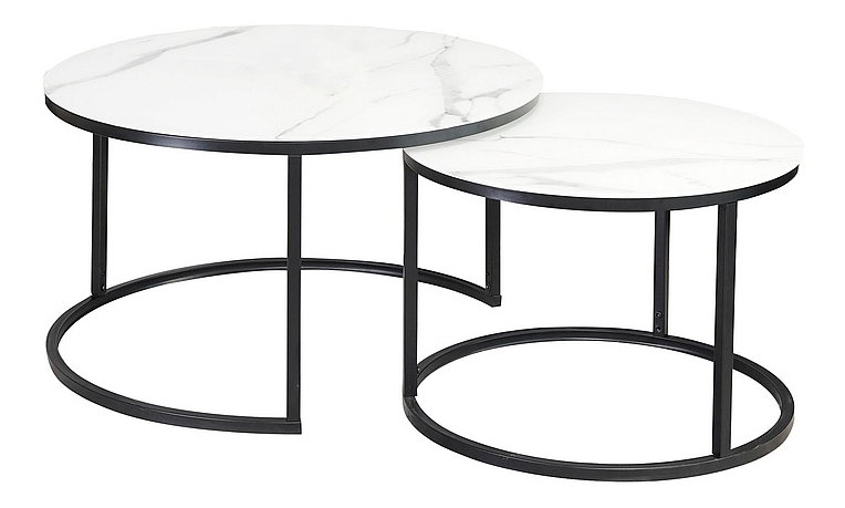 Masă de cafea Ammie (Alb + Negru)