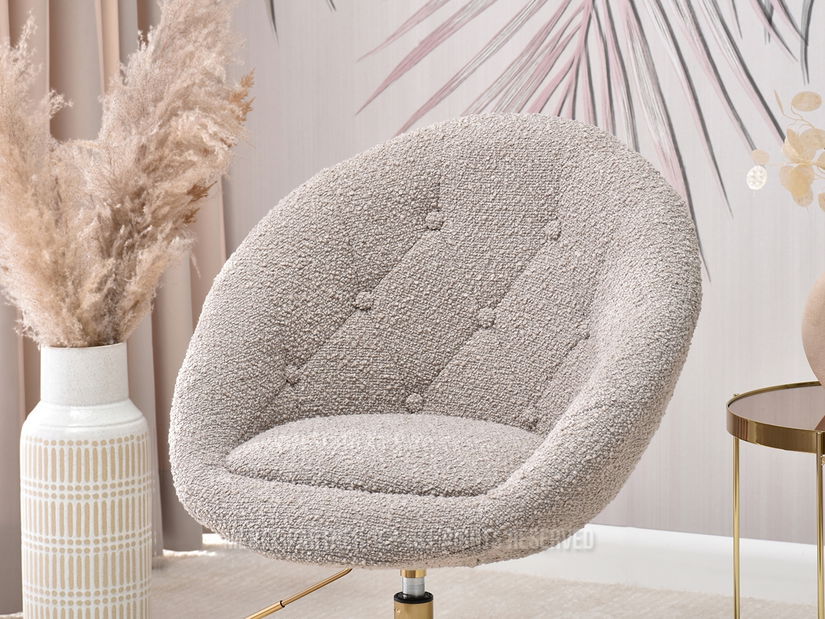 Fotelja Lush 3 (bež + zlatna)
