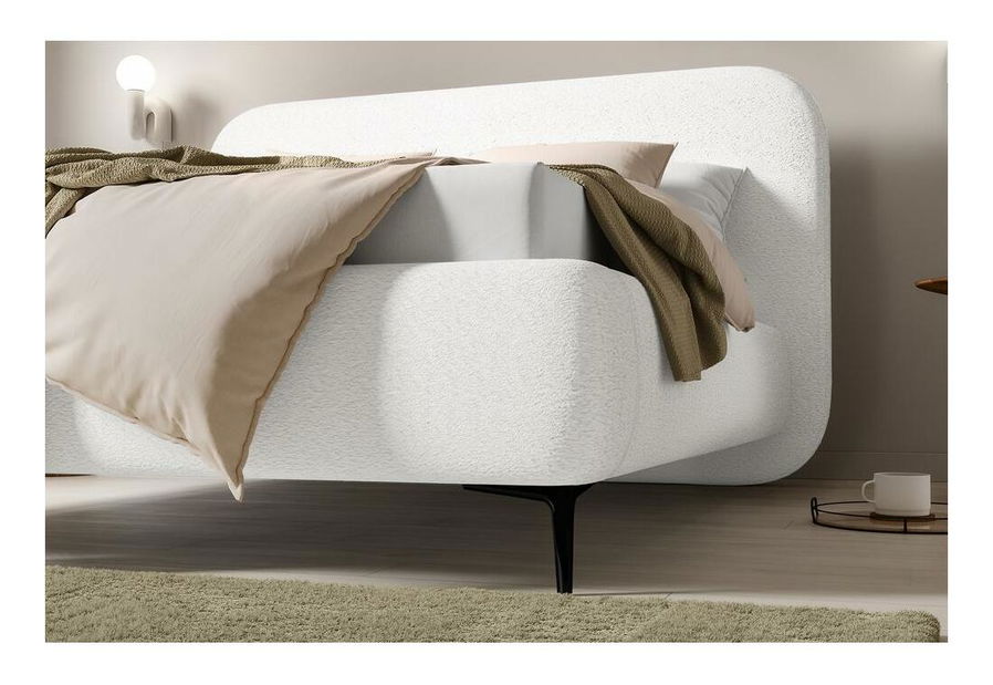 Bračni krevet 140 cm Mononoke 140 (s podnicom) (krem + crna)