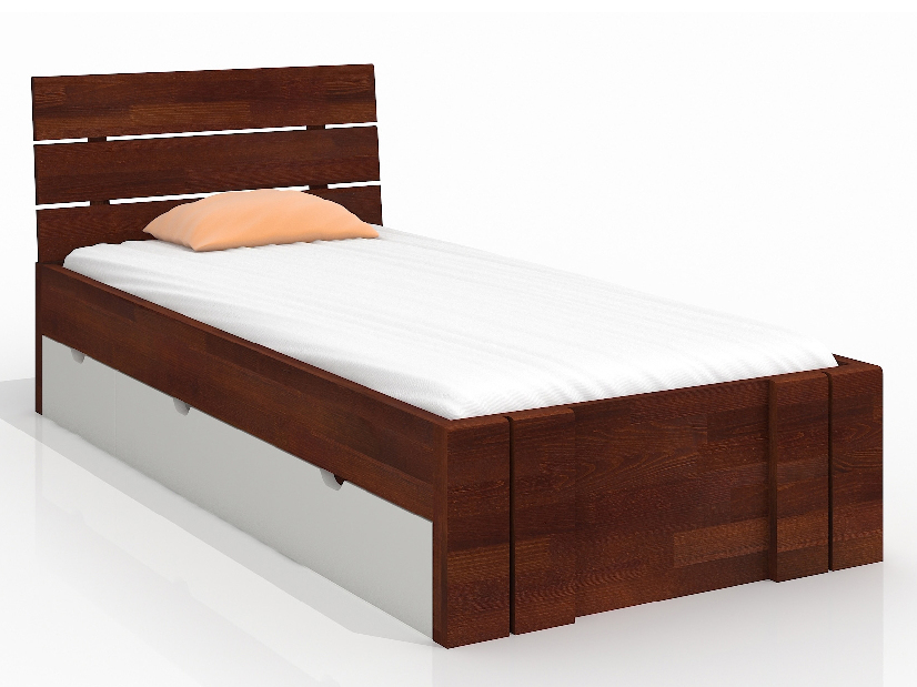 Jednolôžková posteľ 120 cm Naturlig Kids Tosen High Drawers (borovica) (s roštom)