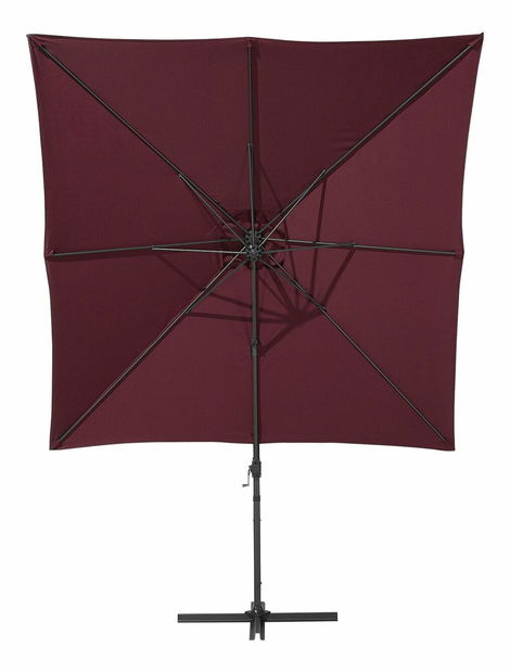 Záhradný slnečník 250 cm MONCE (hliník) (tmavočervená)