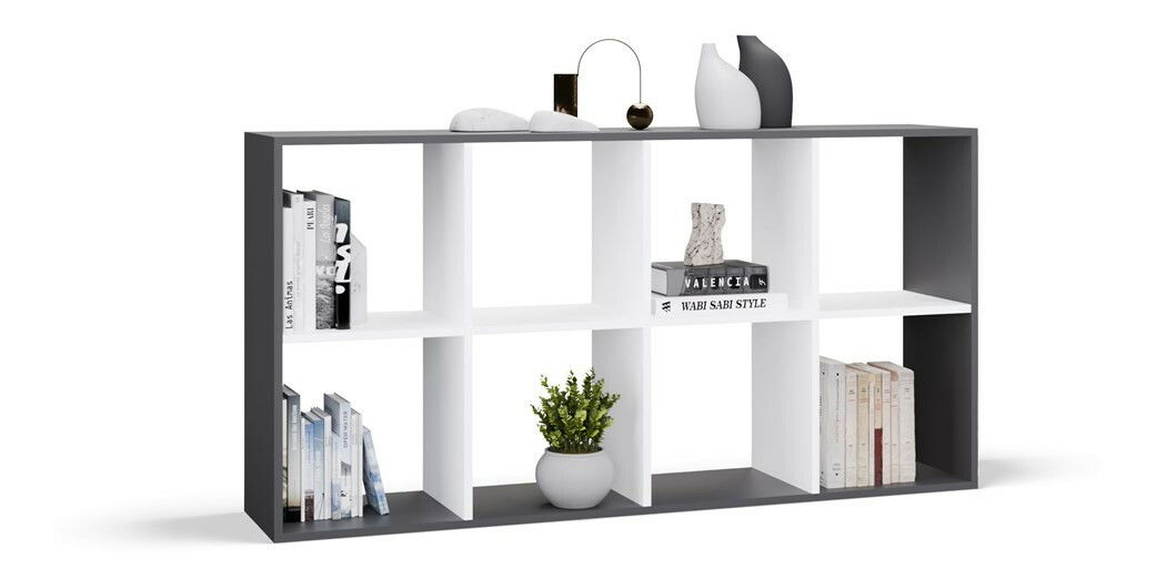 Regál Metros 4 (antracit + biela)