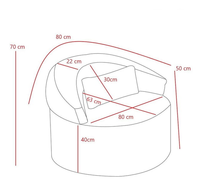 Fotelja Pintina (smeđa)