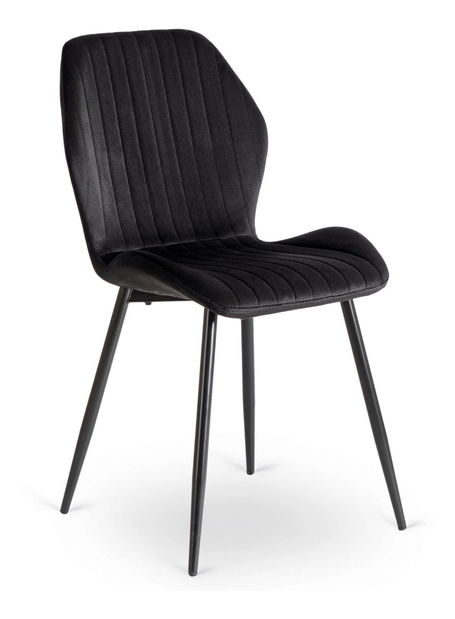 Blagovaonski set Visite (hrast rustikal + crna) (za 4 osobe)