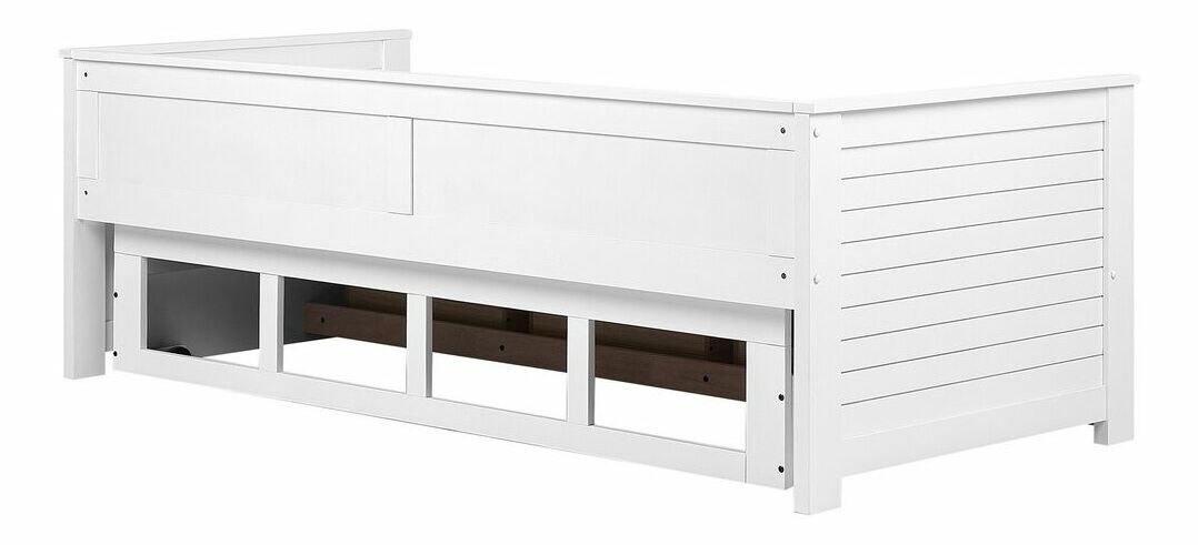 Rozkladacia posteľ 91 cm CAJUN (s roštom) (biela)