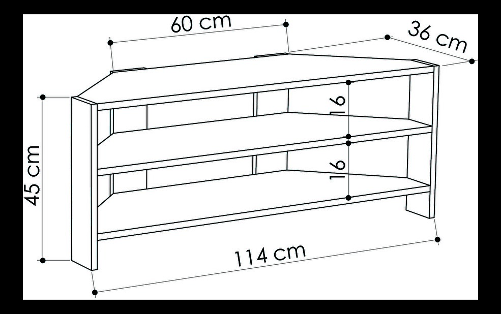 TV asztal/szekrény Thal (tölgy)