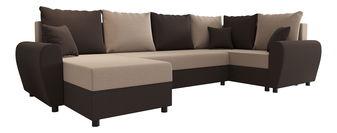 U alakú sarokkanapé Fleur Long (sötétbarna + bézs) (J)