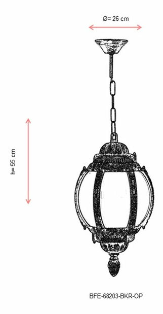 Vonkajší luster Sorrel (hnedá)