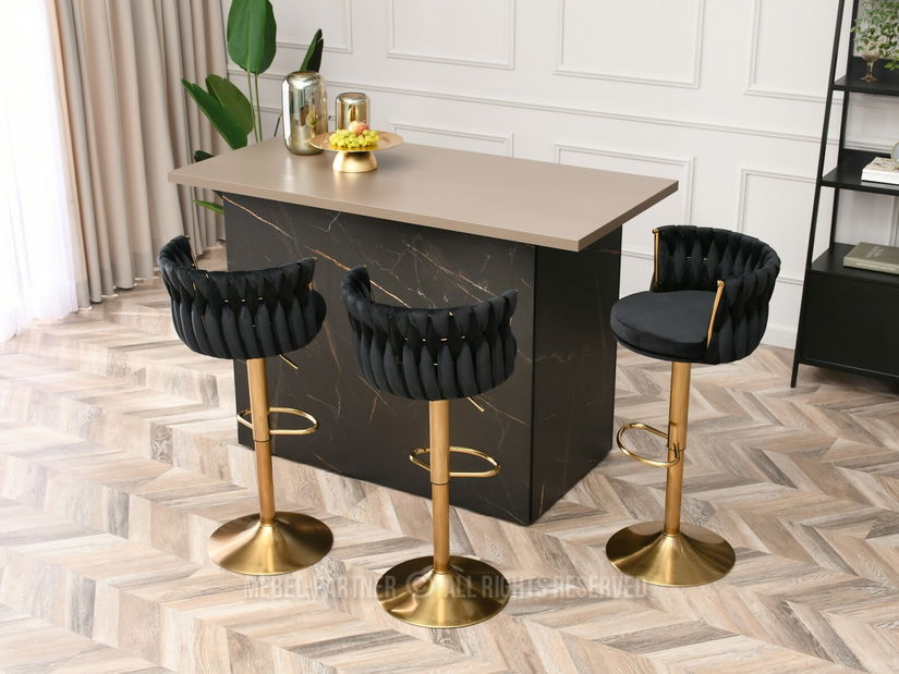 Scaun Adel (negru + auriu)