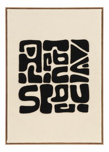 Decorațiune de perete cu fire matlasate Tranora (negru + maro)