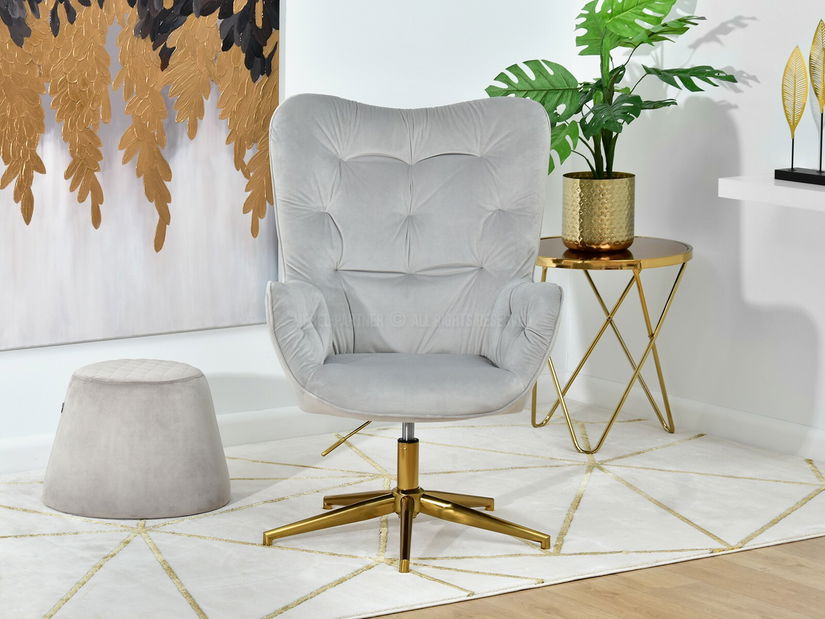 Fotoliu Meryl (gri + auriu)