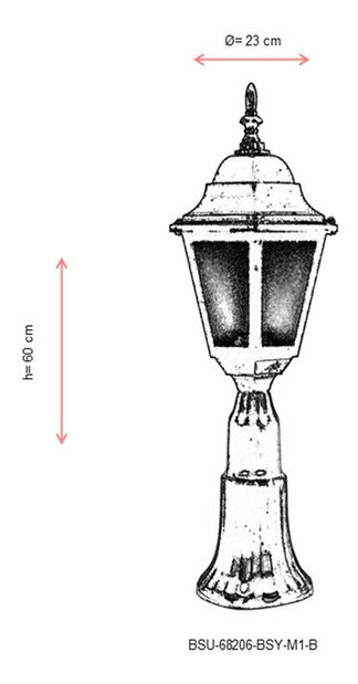Vanjska zidna svjetiljka- Dyllon (crna)
