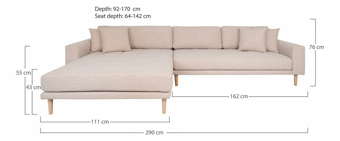 Rohová sedacia súprava (L) Lvaveriaora (piesková)