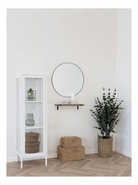 Vitrină îngustă Brisbane Bisalia 7 (alb)