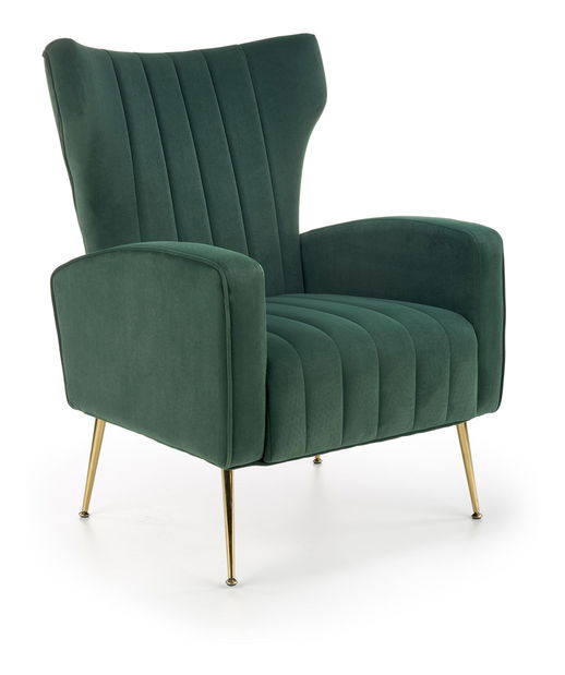 Fotoliu cu urechi Varelo (Verde închis)