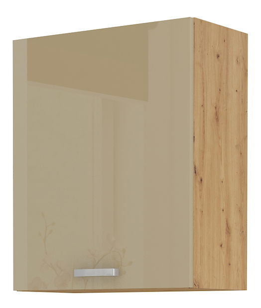 Dulap superior de bucătărie Arryn 60 G-72 1F (stejar artisan + capuccino lucios)