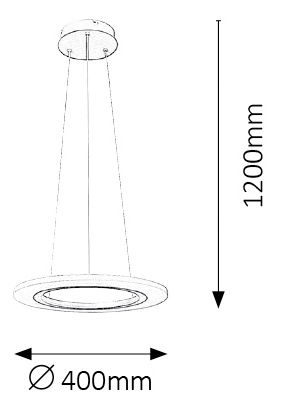 Függesztett lámpa Adrienne 2428 (ezüst)