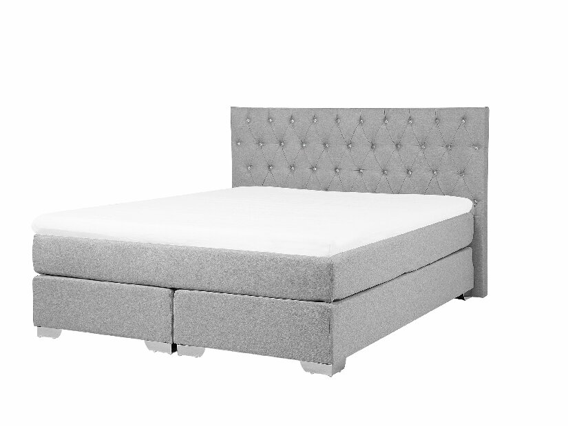 Franciaágy Boxspring 160 cm DUKE (ágyráccsal és matraccal) (szürke)