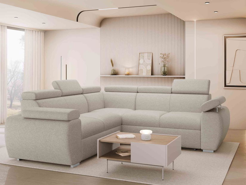 Rohová sedacia súprava Linoria Maxi (svetlobéžová)