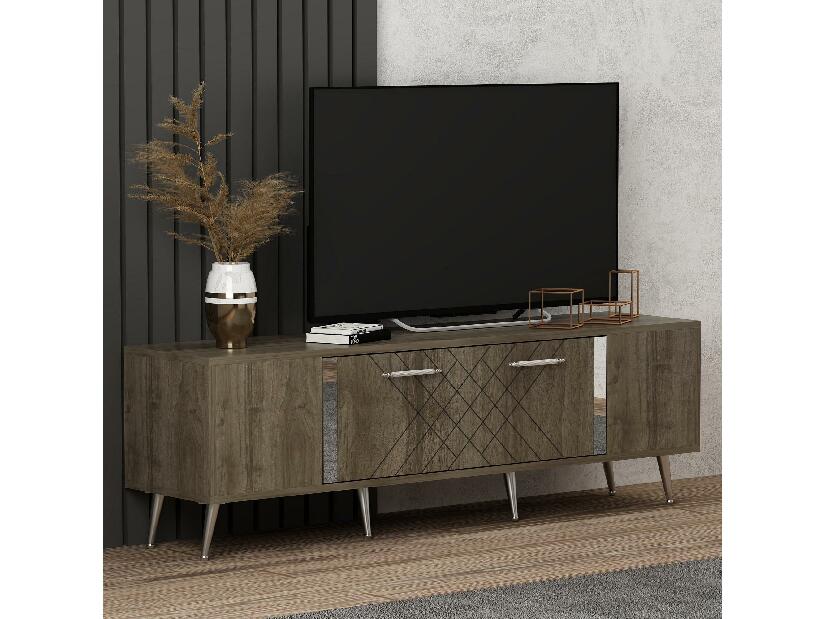 TV asztal/szekrény Tunini (dió + ezüst) 