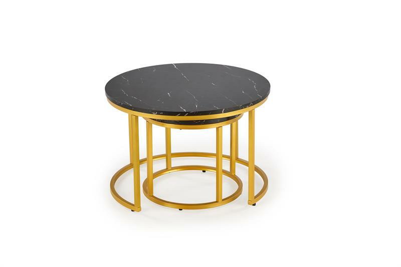 Dohányzóasztal szett (2 db.) Palea (fekete) 