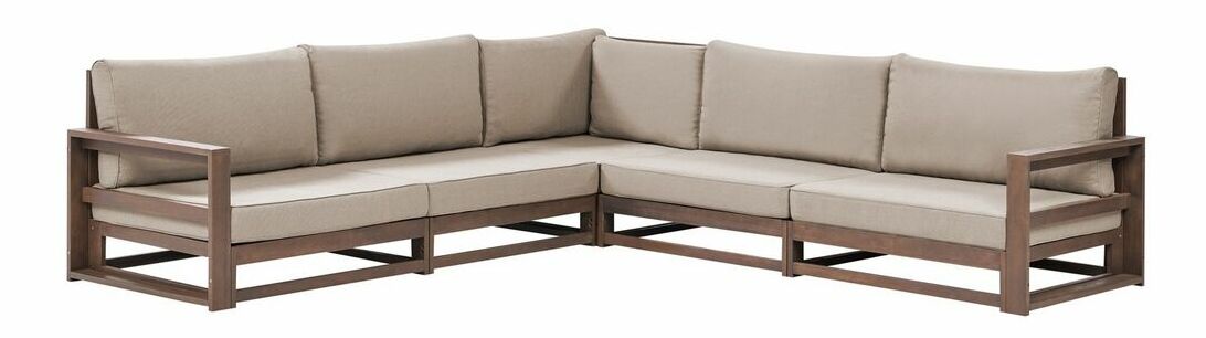 Záhradná zostava Timza (tmavé hnedé drevo)