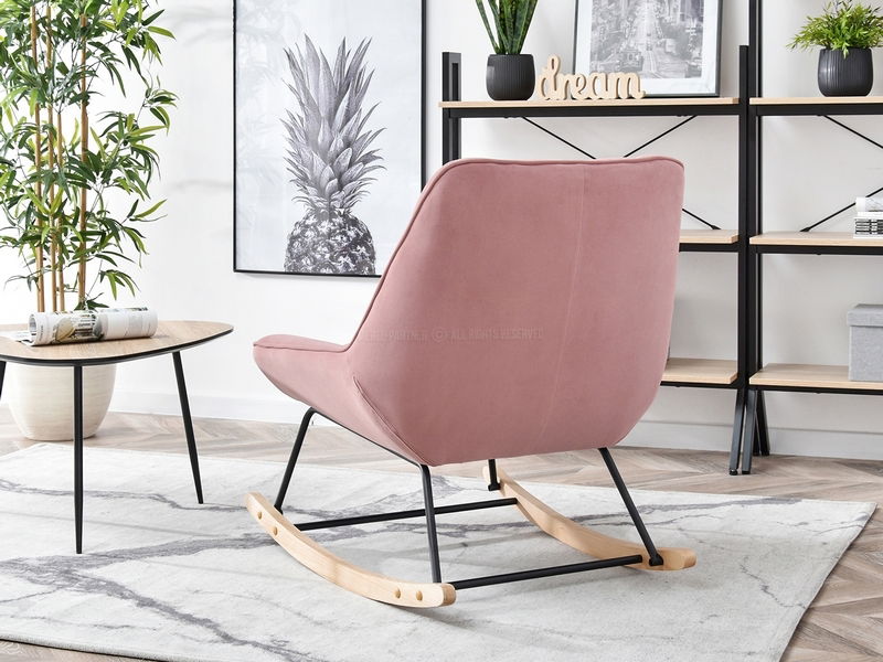 Fotoliu Bertie (roz + fag negru)